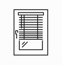 Window Horizontal Blind Isolated Line Icon