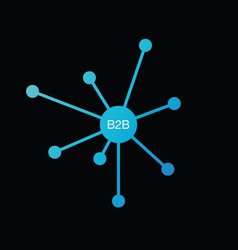 B2b Icon On Black Background Business To Business