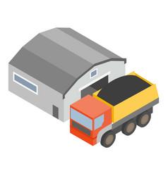 Coal Transportation Icon Isometric Dump