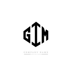 Gim Letter Logo Design With Polygon Shape