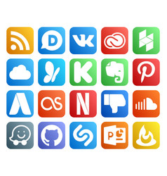 20 Social Media Icon Pack Including Sound Dislike