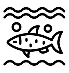 Australian Ocean Fish Icon Outline Art