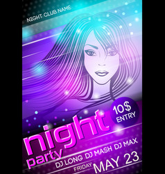 Night Party Sexy Girl Poster