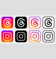 Set Instagram And Threads Icons