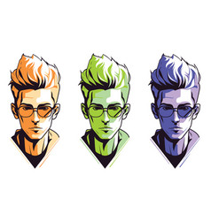 Cool Young Male In Sunglasses Conceptual Art