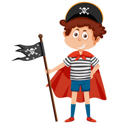 A Boy In Pirate Costume