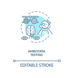 Amblyopia Testing Concept Icon