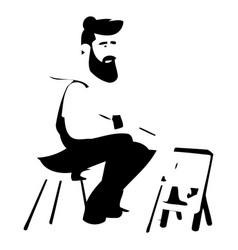 Artist Drawing Picture Male Painting