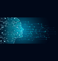 Artificial intelligence ai concept neural Vector Image