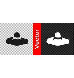 Black Elegant Women Hat Icon Isolated