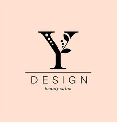 Logo Capital Letter Y Monogram Of Botanical