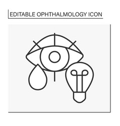 Photophobia Line Icon