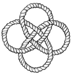 Decorative Rope Knot Line Art