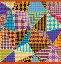 Geometric Abstract Pattern Intersection Patchwork