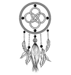 Dream Catcher Amulet Line Art