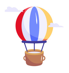 Flat Icon Of A Hot Air Balloon