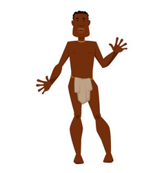 African Man Tribe Member Naked In Loincloth