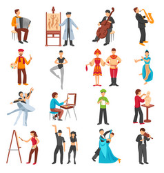 Artist People Icons Set