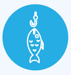 Icon Fish Caught Suitable For Sea Symbol Blue