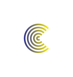 Letter C Lines Signal Geometric Symbol Simple Logo