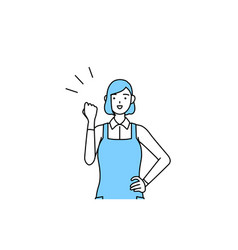 A Woman In An Apron Posing With Guts