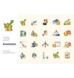 Economic Set Creative Icons Financial