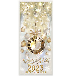 Happy Merry 2023 Year Card With Gol