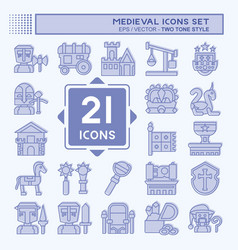 Icon Set Medieval Related To War Era Symbol Two