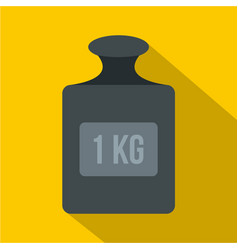 Weight 1 Kg Icon Flat Style