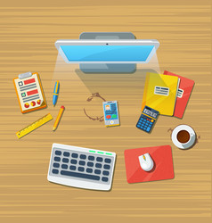 Work Place Office Flat Icon Print Work Place