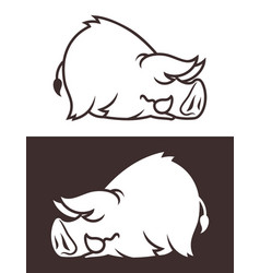 Cute Wild Boar Character