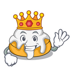 King Cinnamon Roll Mascot Cartoon