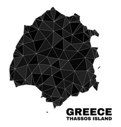 Polygonal Thassos Island Map