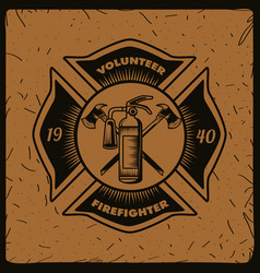 Shield Of Firefighter Volunteer