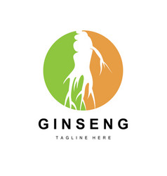 Ginseng Logo Herbal Plant Natural Herbal