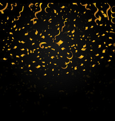 Gold Confetti On Black Background Festive