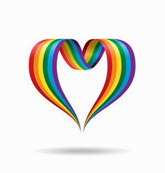 Lgbt Pride Flag Heart-shaped Ribbon