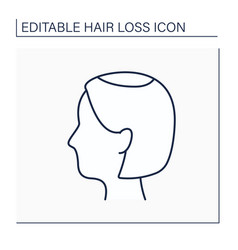 Hair Loss Line Icon