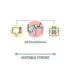 Job Dissatisfaction Concept Icon Burnout Idea