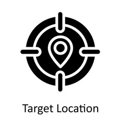 Target Location Solid Icon Design Illus