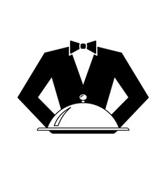 Waiter Is Holding A Cloche