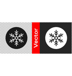 Black Snowflake Icon Isolated On Transparent