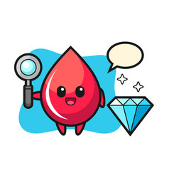 Blood Drop Character With A Diamond