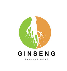 Ginseng Logo Herbal Plant Natural Herbal