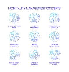 Hospitality Management Blue Gradient Concept