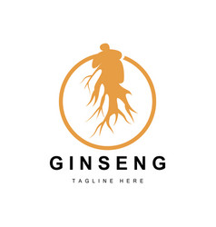 Ginseng Logo Herbal Plant Natural Herbal