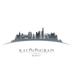 Kaliningrad Russia City Silhouette White