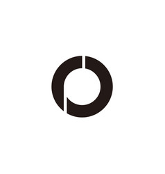 Letter Ro Or R O Circle Outlines Geometric Symbol