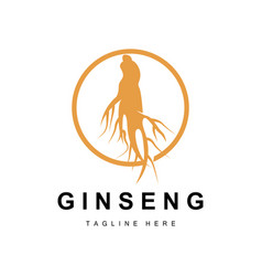 Ginseng Logo Herbal Plant Natural Herbal