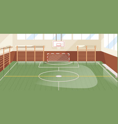 Cartoon basketball court Royalty Free Vector Image